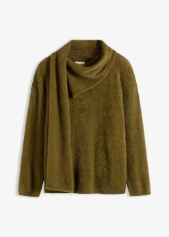 Oversize-Pullover mit Schal|bonprix New