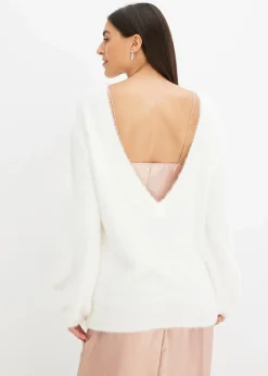 Oversize-Pullover mit tiefem Rückenausschnitt|bonprix Discount