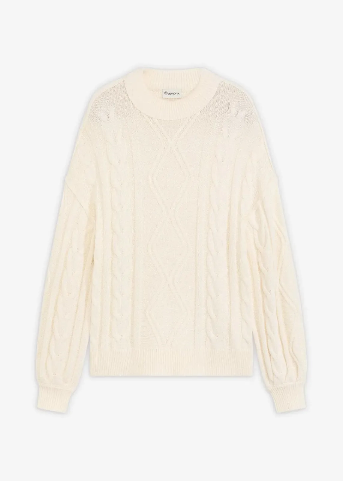 Oversize-Pullover mit Zopfmuster|bonprix Clearance