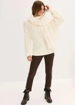 Oversize-Pullover mit Zopfmuster|bonprix Clearance