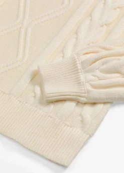 Oversize-Pullover mit Zopfmuster|bonprix Clearance