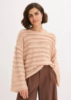 Oversize-Pullover, semi-transparent|bonprix Outlet
