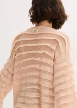 Oversize-Pullover, semi-transparent|bonprix Outlet