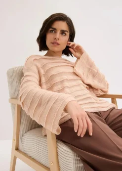 Oversize-Pullover, semi-transparent|bonprix Outlet