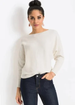 bonprix Bekleidung·Umstandsmode|Strickmode|Oversize-Ripp-Pullover cremeweiss
