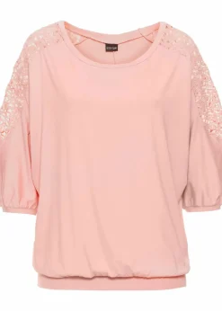 bonprix Nachhaltigere Materialien|Shirts & Tops|Oversize-Shirt aus Viskose-Mix vintagerosa