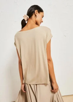 bonprix Shirts & Tops|Oversize-Shirt aus fließender Viskose sand