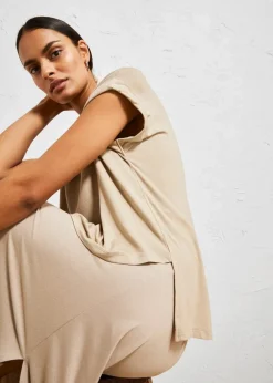 bonprix Shirts & Tops|Oversize-Shirt aus fließender Viskose sand