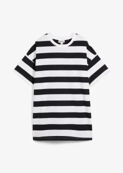 bonprix Nachhaltigere Materialien|Shirts & Tops|Oversize-Shirt aus reiner Bio-Baumwolle schwarz/weiß gestreift