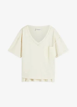 bonprix Shirts & Tops|Oversize-Shirt aus reiner Baumwolle natur