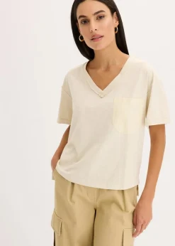 bonprix Shirts & Tops|Oversize-Shirt aus reiner Baumwolle natur