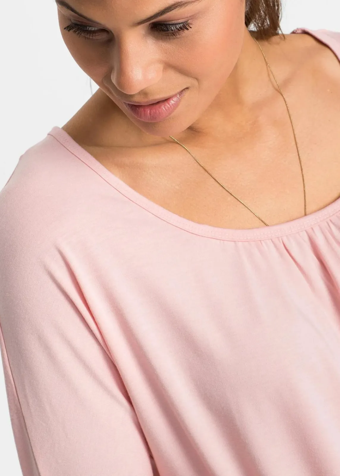 bonprix Shirts & Tops|Oversize-Shirt aus Viskose-Mix altrosa