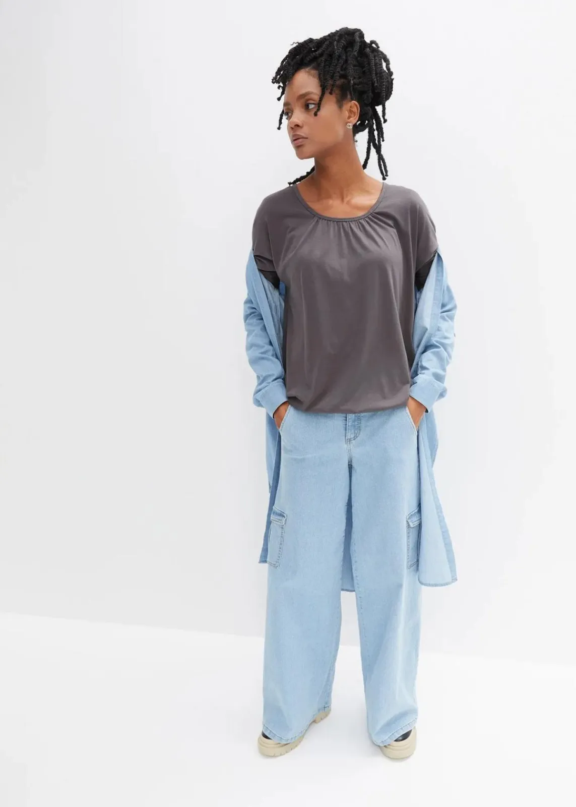 Oversize-Shirt aus Viskose-Mix|bonprix Hot