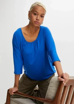 bonprix Shirts & Tops|Oversize-Shirt aus Viskose-Mix arktikblau