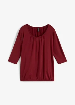 bonprix Shirts & Tops|Oversize-Shirt aus Viskose-Mix bordeaux