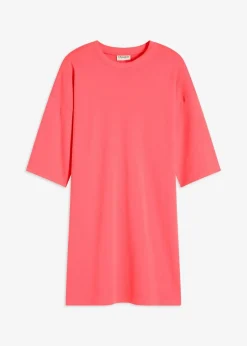 bonprix Bekleidung·Röcke|Bekleidung·Pullover & Strickjacken|Oversize-Shirtkleid aus schwerer Bio-Baumwolle helllachs