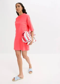 bonprix Bekleidung·Röcke|Bekleidung·Pullover & Strickjacken|Oversize-Shirtkleid aus schwerer Bio-Baumwolle helllachs