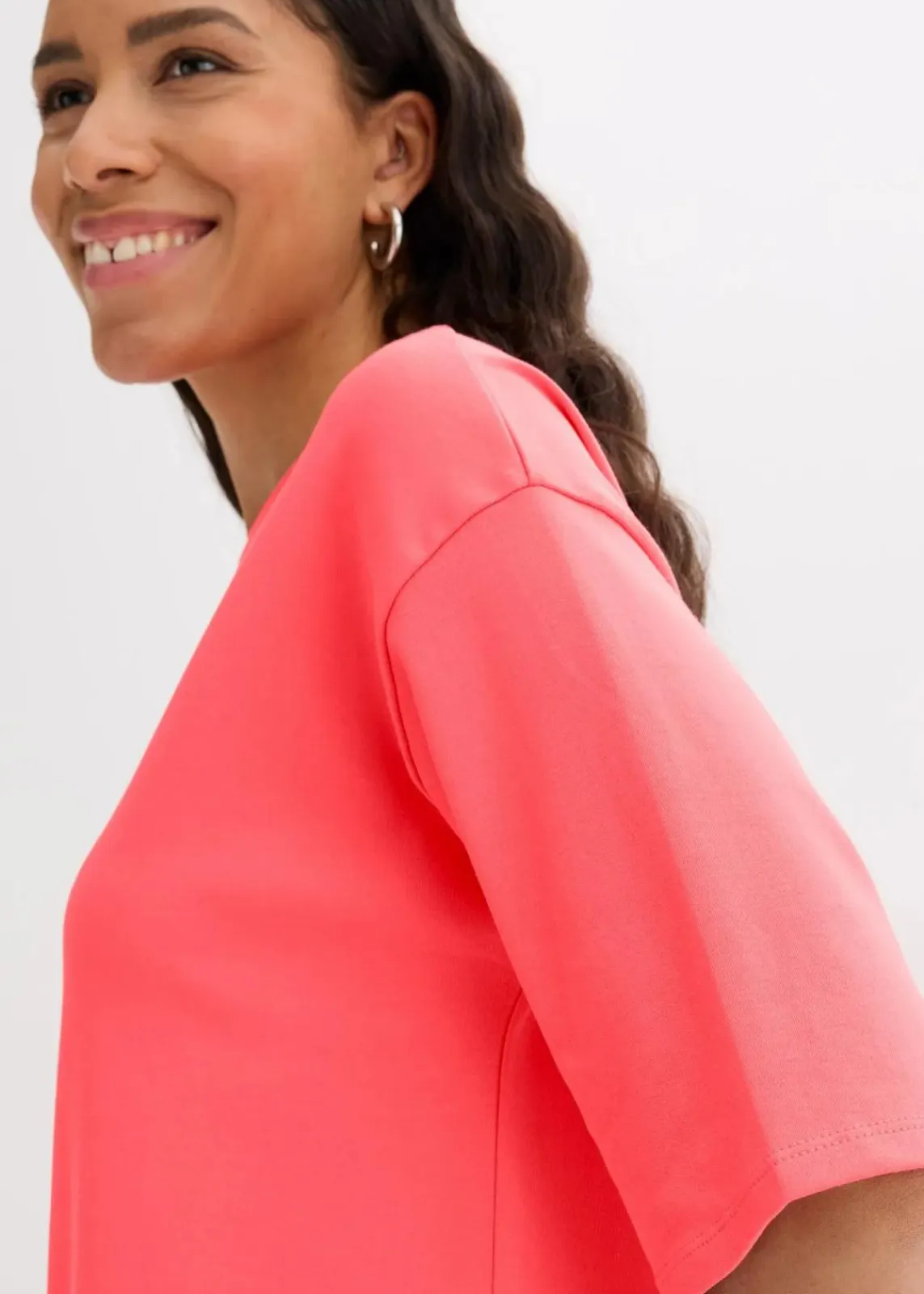 bonprix Bekleidung·Röcke|Bekleidung·Pullover & Strickjacken|Oversize-Shirtkleid aus schwerer Bio-Baumwolle helllachs