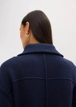 bonprix Bekleidung·Umstandsmode|Pullover & Strickjacken|Oversize-Strickjacke dunkelblau