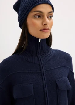 bonprix Bekleidung·Umstandsmode|Pullover & Strickjacken|Oversize-Strickjacke dunkelblau