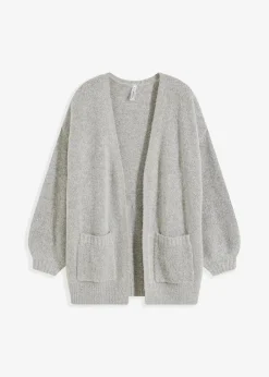 bonprix Bekleidung·Jeans|Pullover & Strickjacken|Oversize-Strickjacke hellgrau meliert