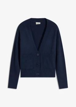 bonprix Bekleidung·Umstandsmode|Strickmode|Oversize-Strickjacke dunkelblau