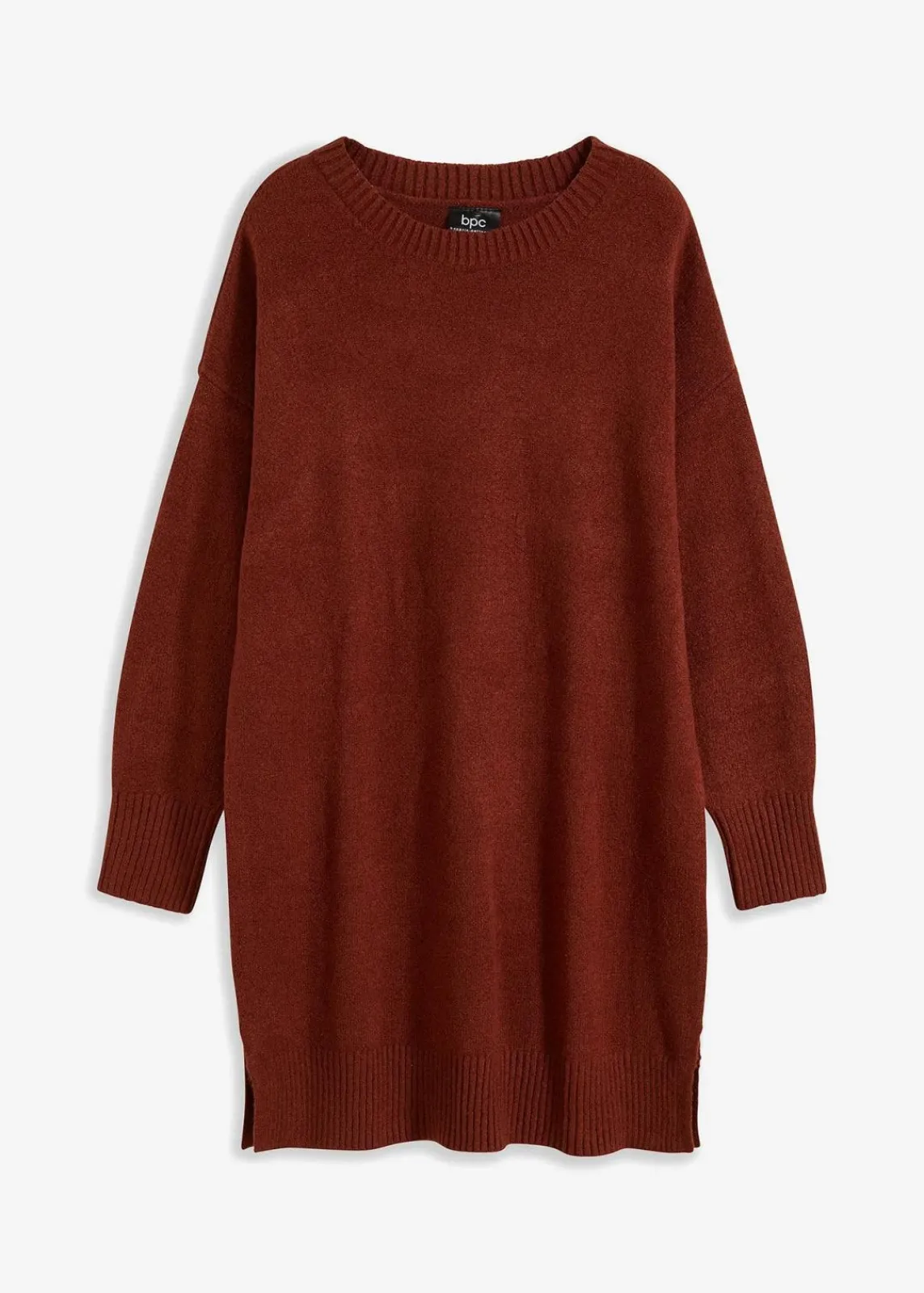bonprix Kleider|Nachhaltigere Materialien|Oversize-Strickkleid mahagonibraun