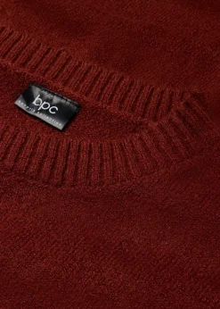 bonprix Kleider|Nachhaltigere Materialien|Oversize-Strickkleid mahagonibraun