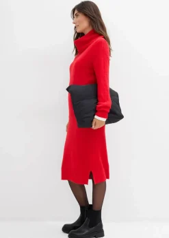 Oversize-Strickkleid mit Rollkragen|bonprix New
