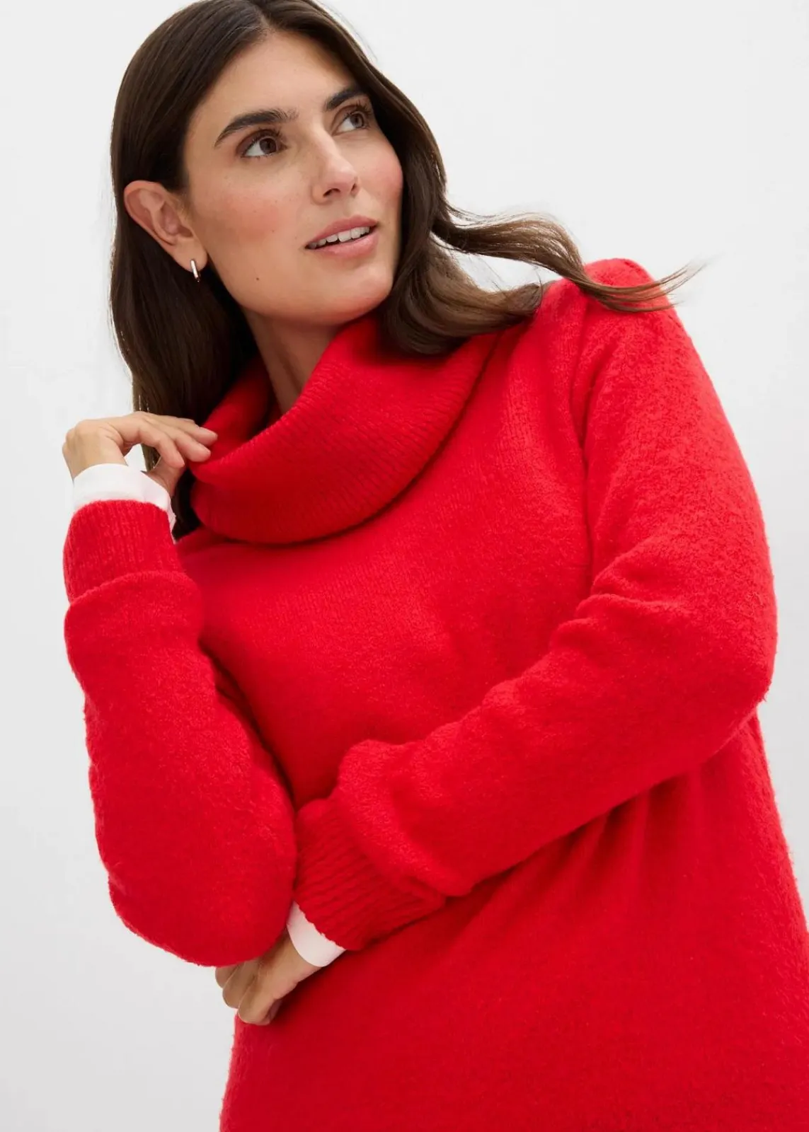 Oversize-Strickkleid mit Rollkragen|bonprix New