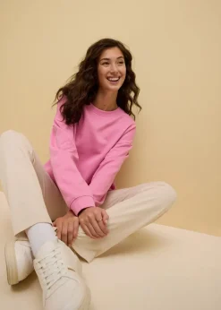 bonprix Sweat|Nachhaltigere Materialien|Oversize-Sweatshirt rosapink