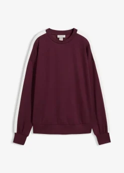 bonprix Sweat|Zweiteiler & Sets|Oversize-Sweatshirt weinrot