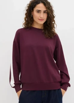 bonprix Sweat|Zweiteiler & Sets|Oversize-Sweatshirt weinrot