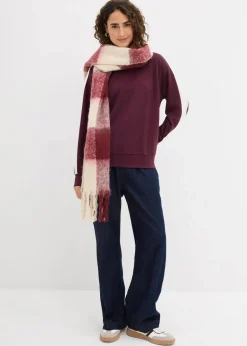 bonprix Sweat|Zweiteiler & Sets|Oversize-Sweatshirt weinrot