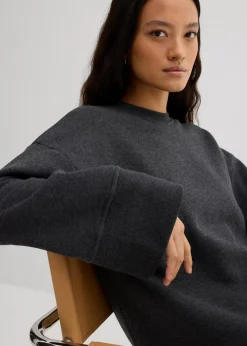 bonprix Sweat|Bekleidung·Blusen & Tuniken|Oversize-Sweatshirt anthrazit meliert meliert