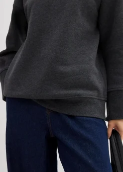 bonprix Sweat|Bekleidung·Blusen & Tuniken|Oversize-Sweatshirt anthrazit meliert meliert
