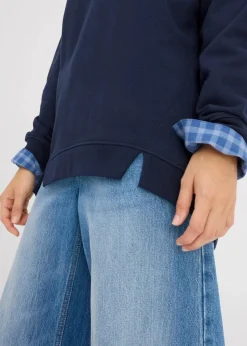 bonprix Sweat|Nachhaltigere Materialien|Oversize-Sweatshirt dunkelblau