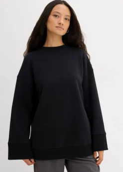 bonprix Bekleidung·Blusen & Tuniken|Sweat|Oversize-Sweatshirt schwarz