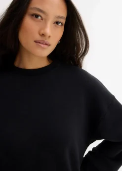 bonprix Bekleidung·Blusen & Tuniken|Sweat|Oversize-Sweatshirt schwarz