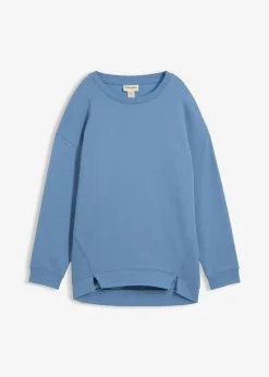bonprix Sweat|Nachhaltigere Materialien|Oversize-Sweatshirt wellenblau