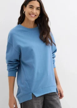 bonprix Sweat|Nachhaltigere Materialien|Oversize-Sweatshirt wellenblau