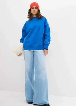 bonprix Sweat|Basics|Oversize-Sweatshirt arktikblau