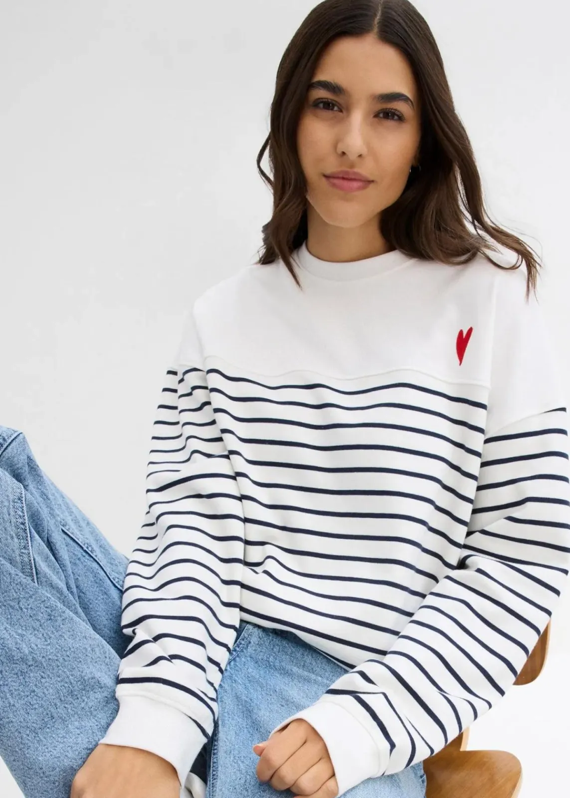 Oversize-Sweatshirt aus Baumwollmix|bonprix Clearance