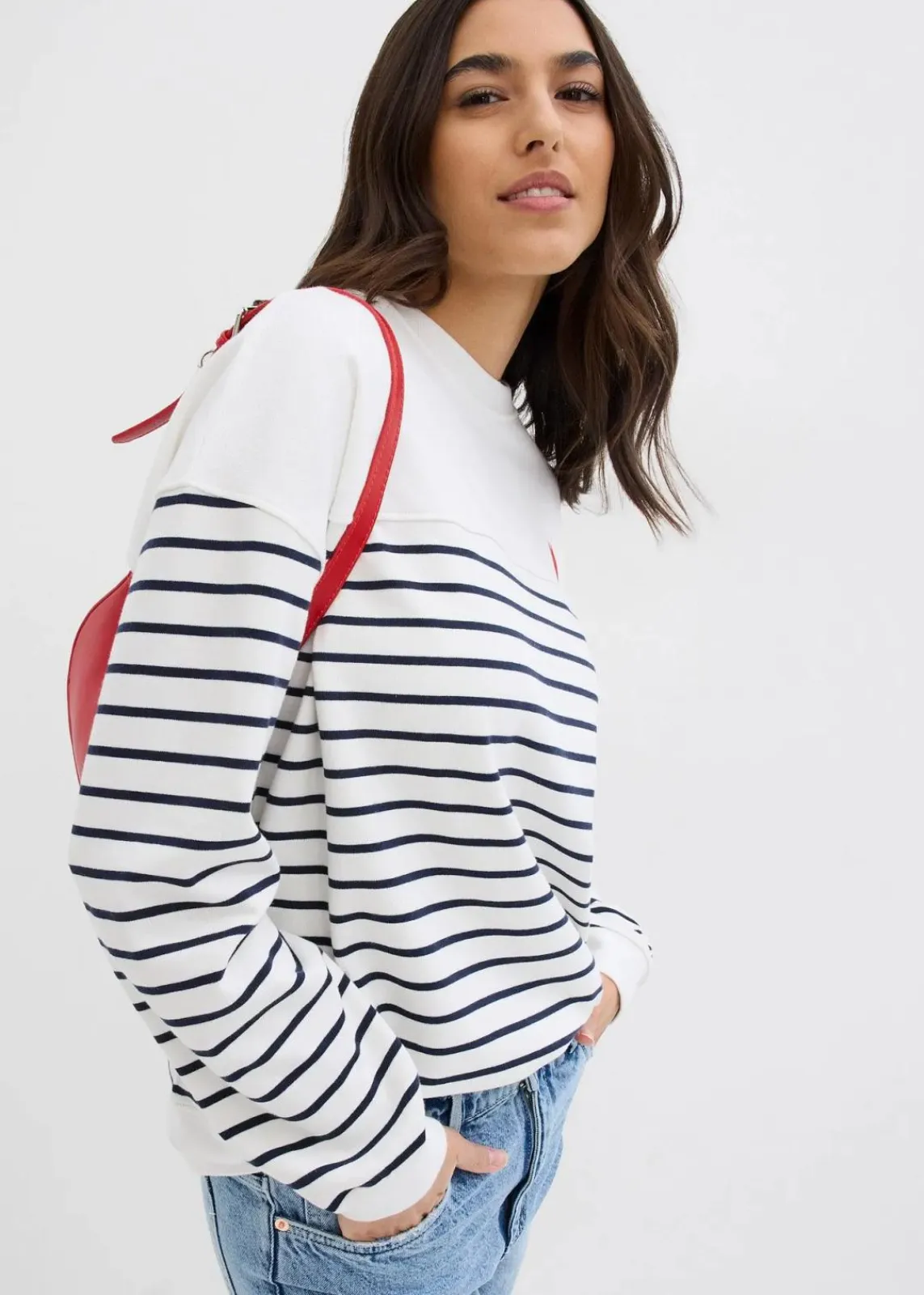 Oversize-Sweatshirt aus Baumwollmix|bonprix Clearance