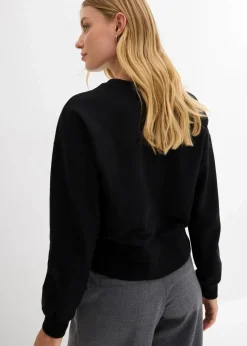 bonprix Sweat|Bekleidung·Blusen & Tuniken|Oversize-Sweatshirt aus Baumwolle schwarz