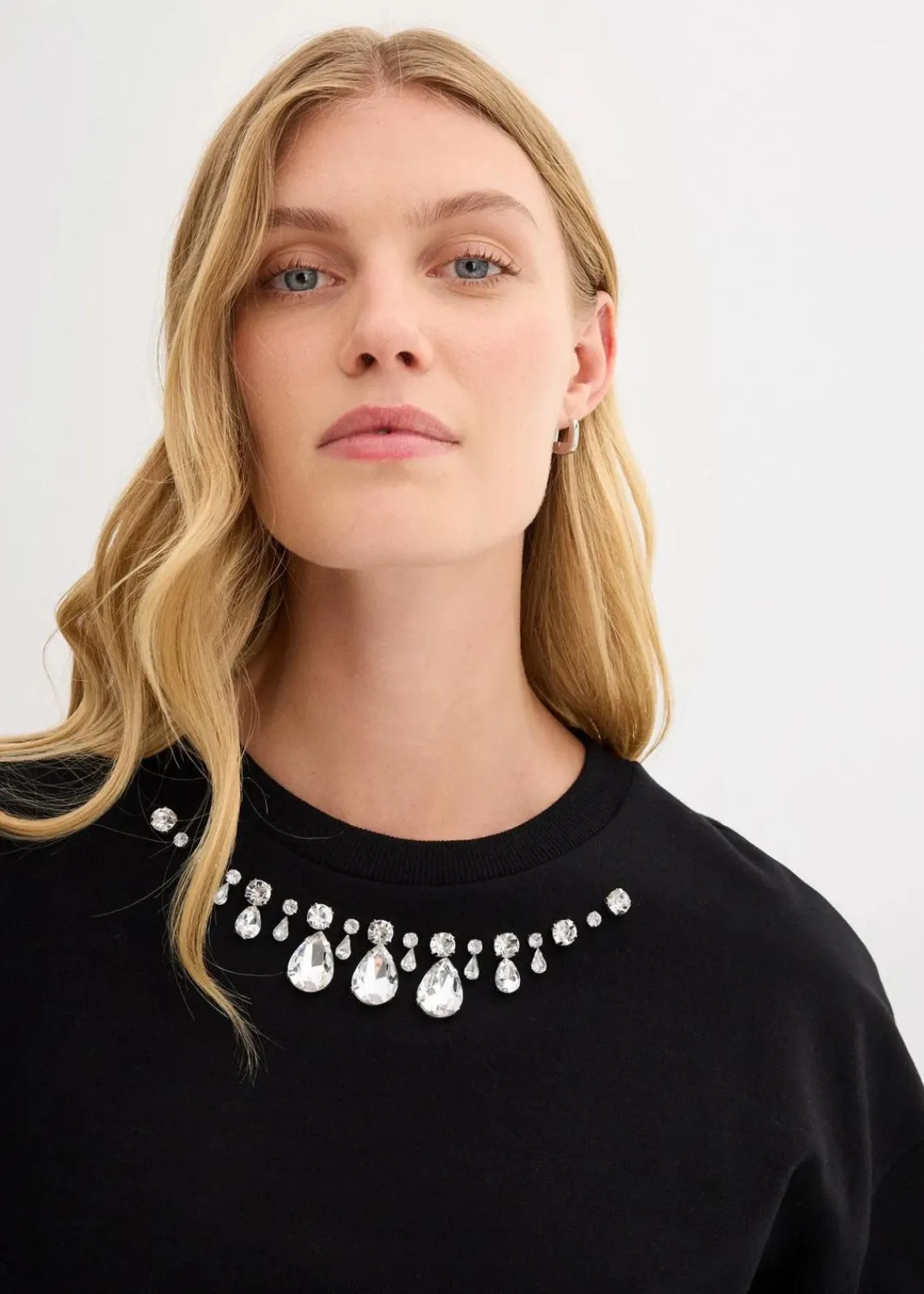 bonprix Sweat|Bekleidung·Blusen & Tuniken|Oversize-Sweatshirt aus Baumwolle schwarz