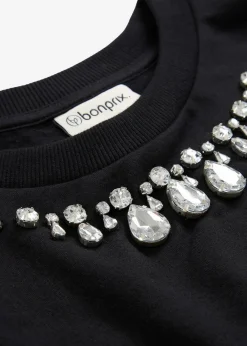bonprix Sweat|Bekleidung·Blusen & Tuniken|Oversize-Sweatshirt aus Baumwolle schwarz