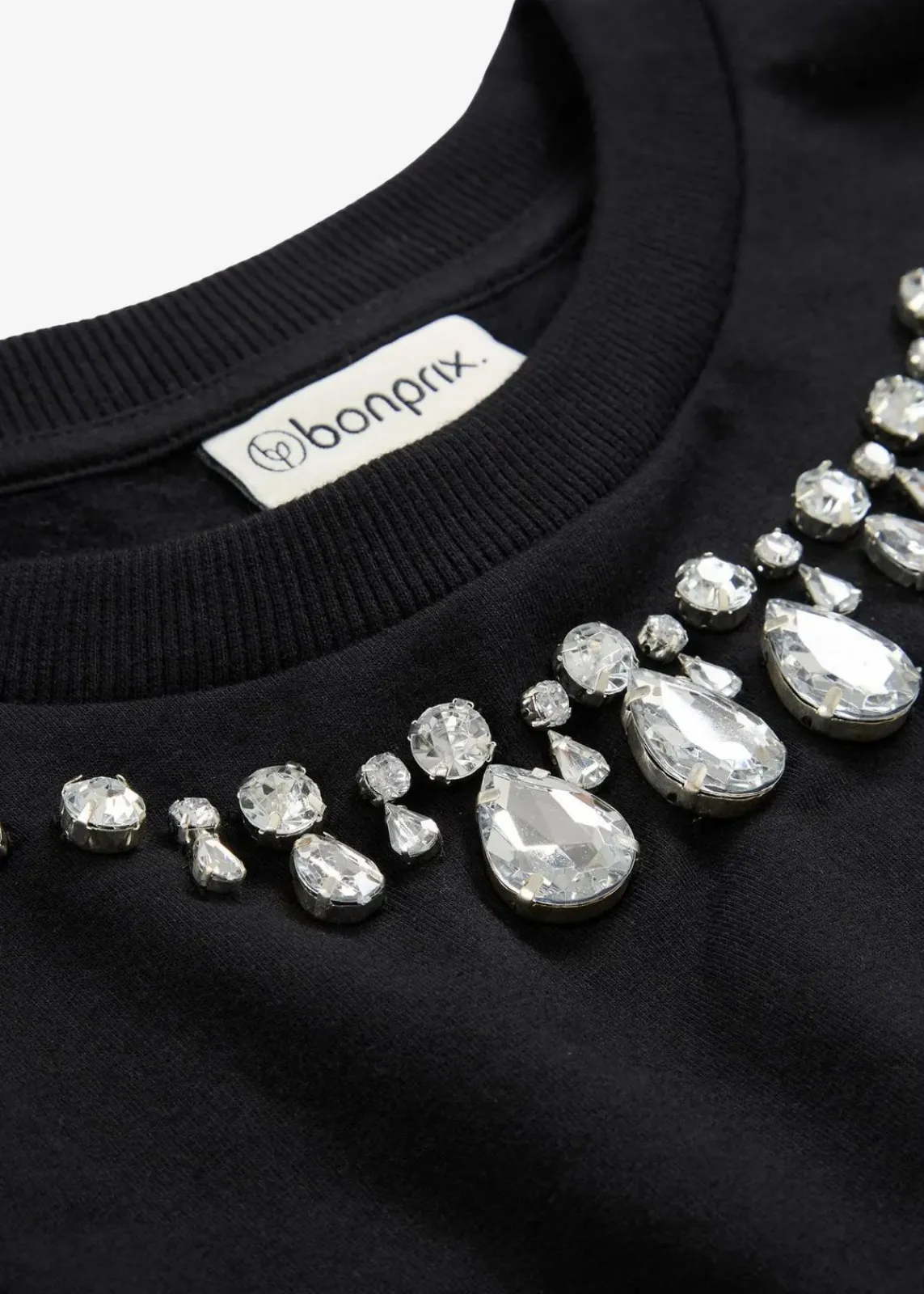 bonprix Sweat|Bekleidung·Blusen & Tuniken|Oversize-Sweatshirt aus Baumwolle schwarz