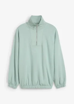 bonprix Sweat|Bekleidung·Blusen & Tuniken|Oversize-Sweatshirt aus Bio-Baumwolle seegrün