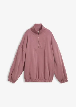 bonprix Bekleidung·Blusen & Tuniken|Sweat|Oversize-Sweatshirt aus Bio-Baumwolle matt violett